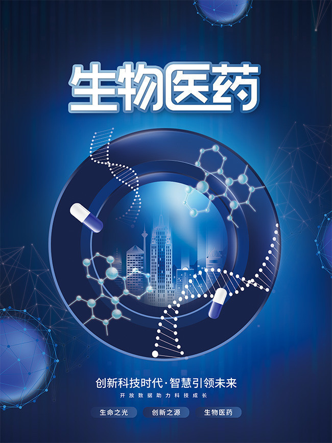 生物醫(yī)藥科技海報(bào)圖片素材